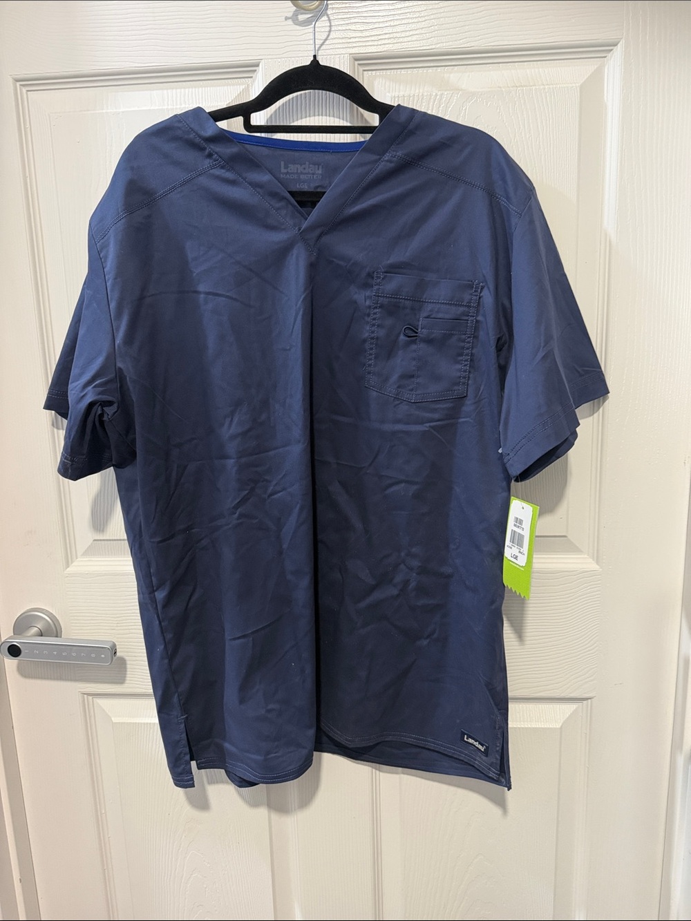 Landau V-Neck Scrub Top - Navy Blue